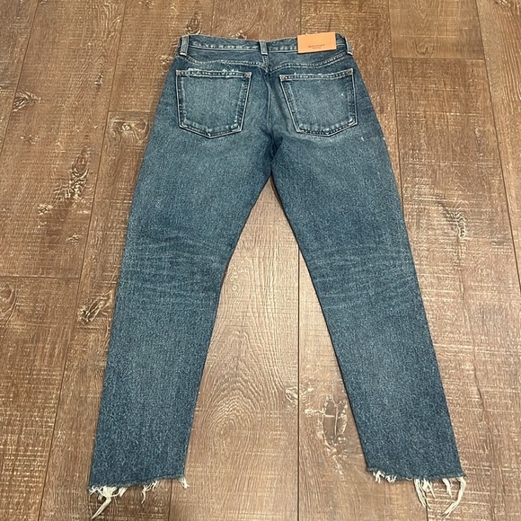 Moussy Vintage Distressed Cropped Frayed Ankle Skinny Jeans 25 - Picture 7 of 10